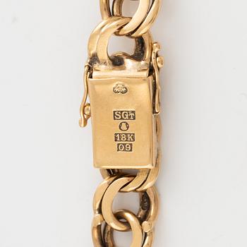 Armband, 18K guld, bismarcklänk.