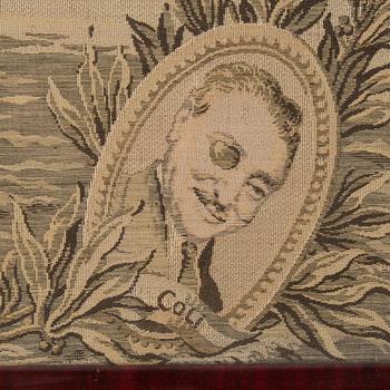 LINDBERGH SPIRIT OF ST. LOUIS LARGE TAPESTRY, France, 1930/40s.