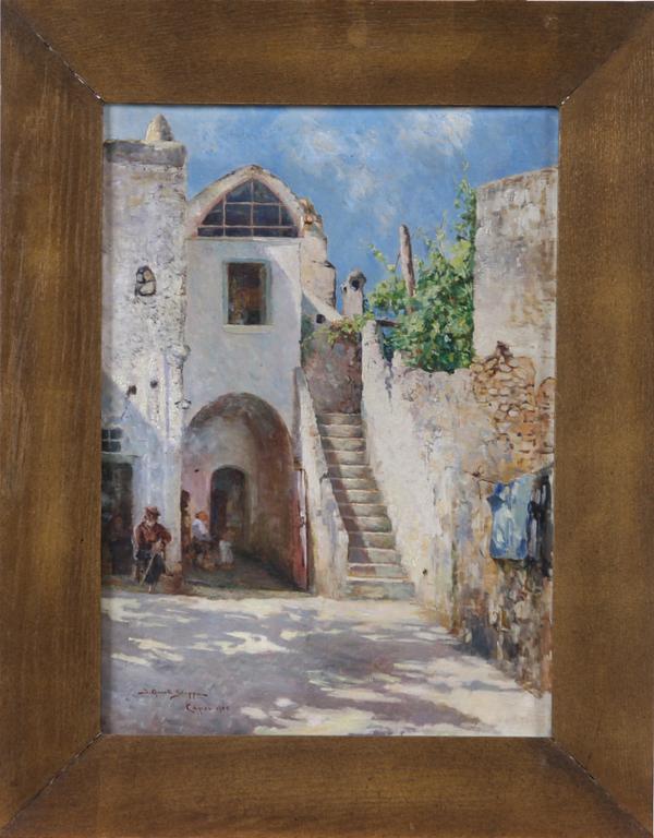 OKÄND KONSTNÄR, olja på duk, sign Scoppa o dat 1900, Capri.