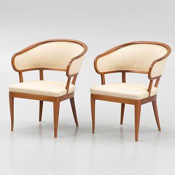 Carl Malmsten, a pair of "Lata Greven" armchairs, second half of the 20th century.