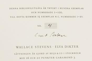 Curt Asker,/Wallace Stevens "Elva dikter".
