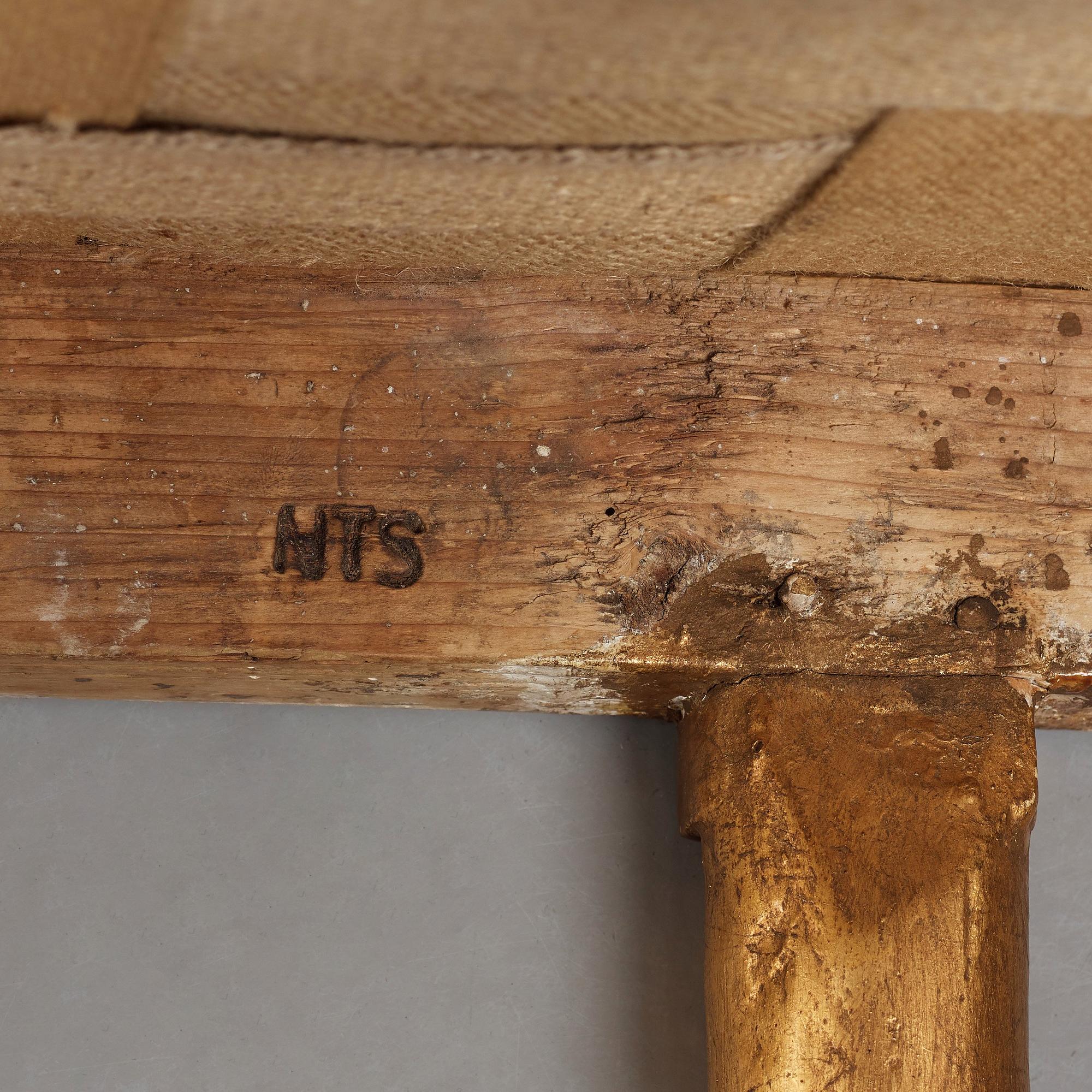 A late Gustavian bench by Nils Thorsson (b. 1779, d. 1848), Ingemantorp, Lindome.