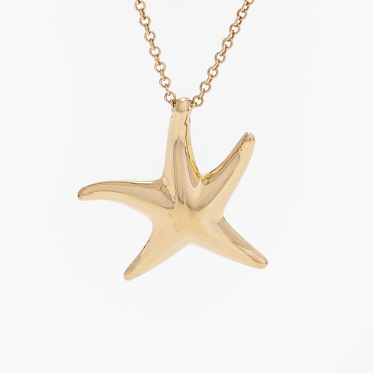 Tiffany & Co, Elsa Peretti, an 18K gold 'Starfish' necklace.
