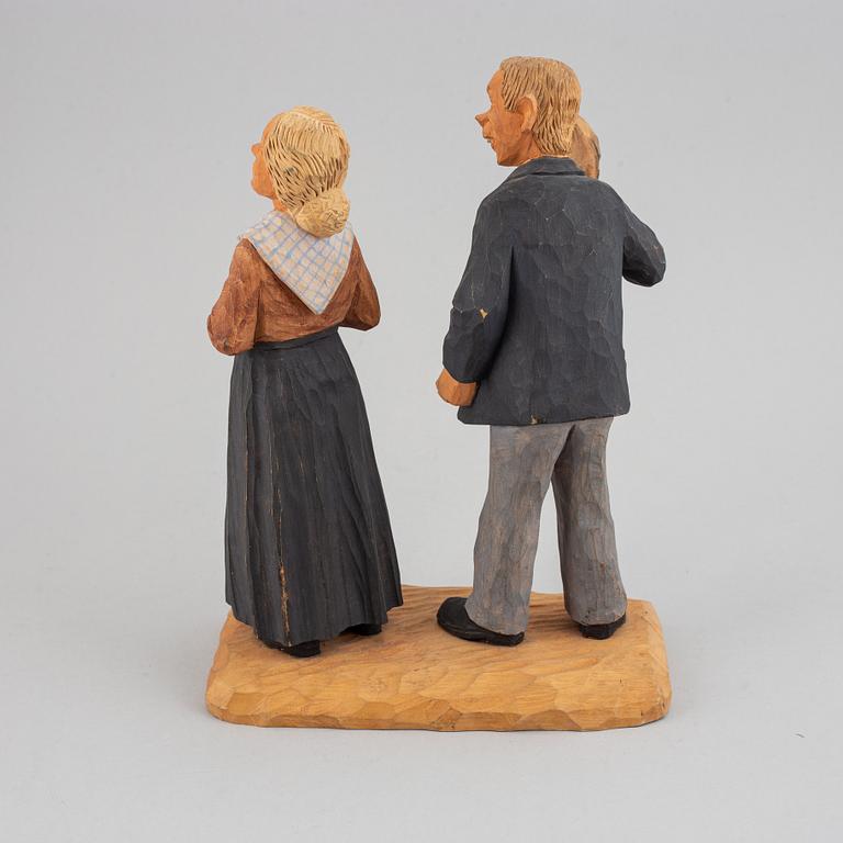 HERMAN ROSELL, sculpture, wood, signed and dated 1954.
