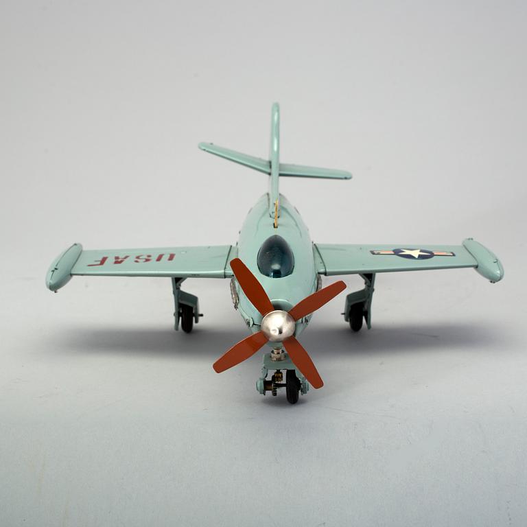 A American tin toy "Battery Plane Sky- Gard" from SHOWA, 1960´s.