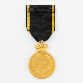 Gustav V, gold medal, Sweden. CF Carlman.