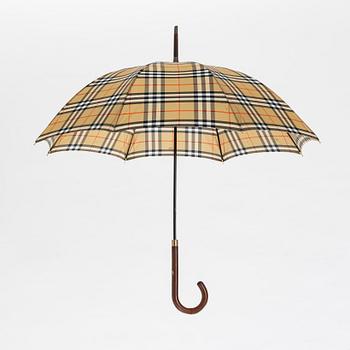 Burberry, an umbrella.