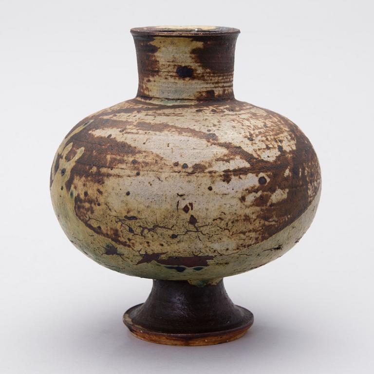 A mid-20th century vase signed KS, Arabia.