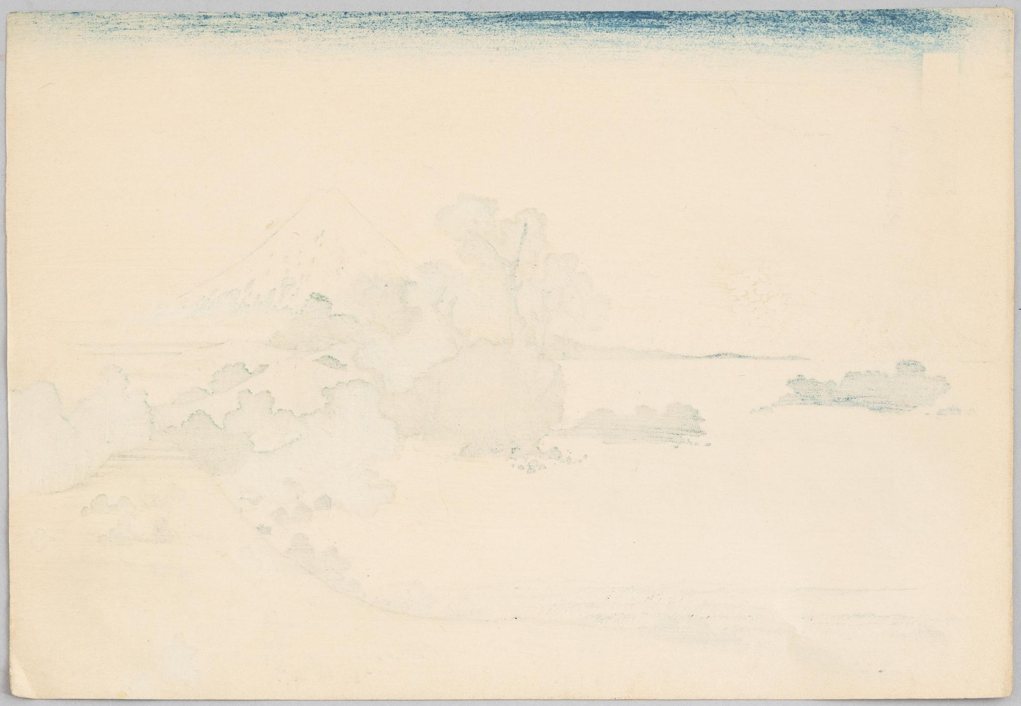 Katsushika Hokusai, after, 'Shichirigahama in Sagami' and 'Tea Plantation at Katakura in Suruga', 20th century.