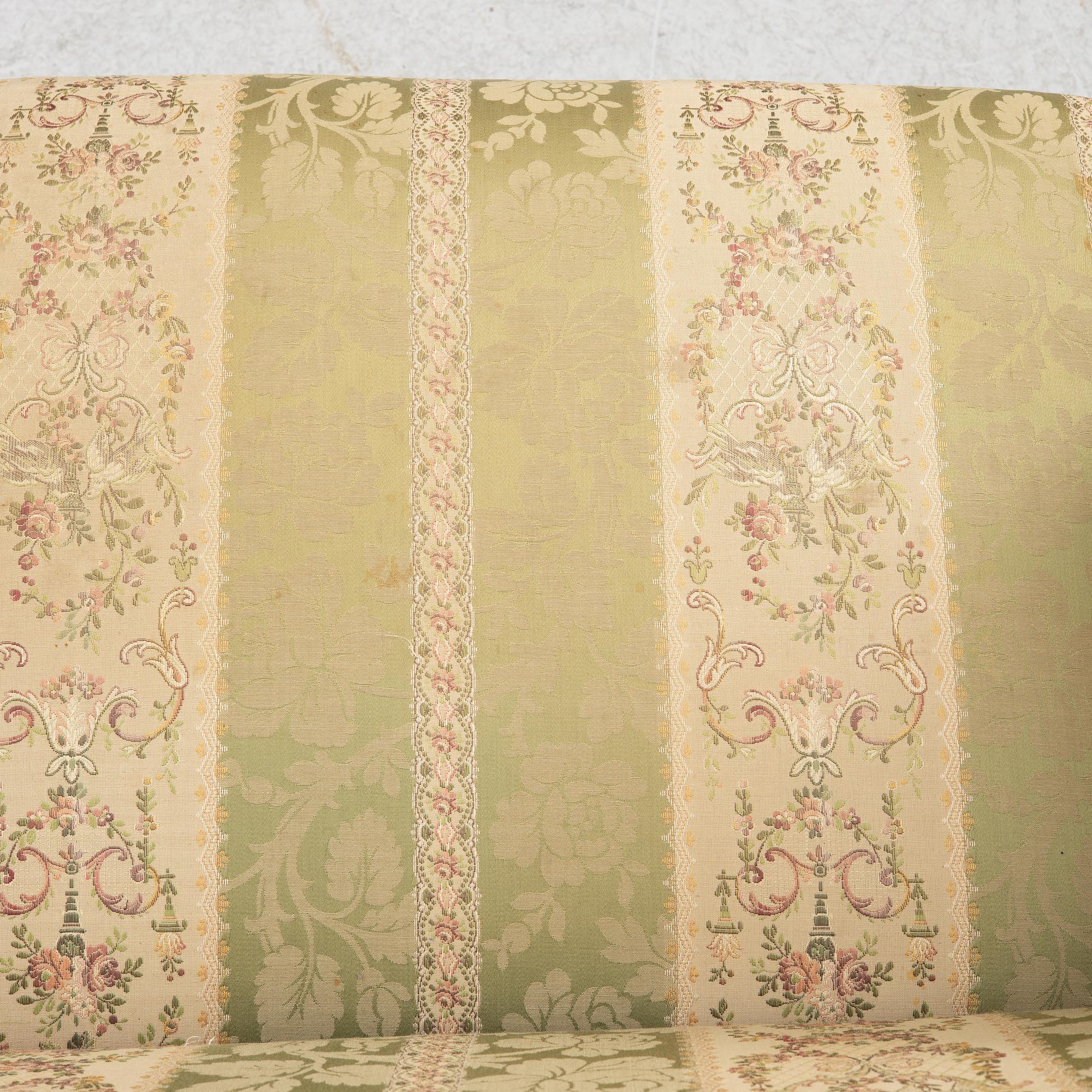 Soffa och 2 fåtöljer, empirestil, 1900-tal.