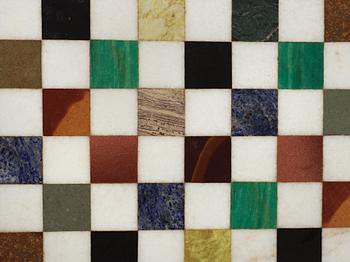 BORDSSKIVA, sk Pietra Dura, 1900-talets andra hälft.