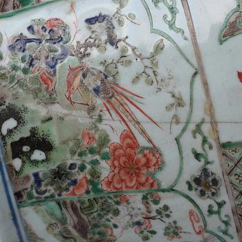 Prakturna, porslin. Qingdynastin, Kangxi (1662-1722).