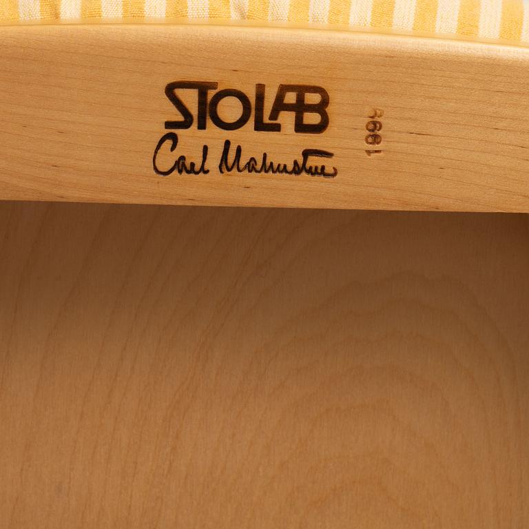 Carl Malmsten, stolar, 12 st "Vardags", samt bord, Stolab.