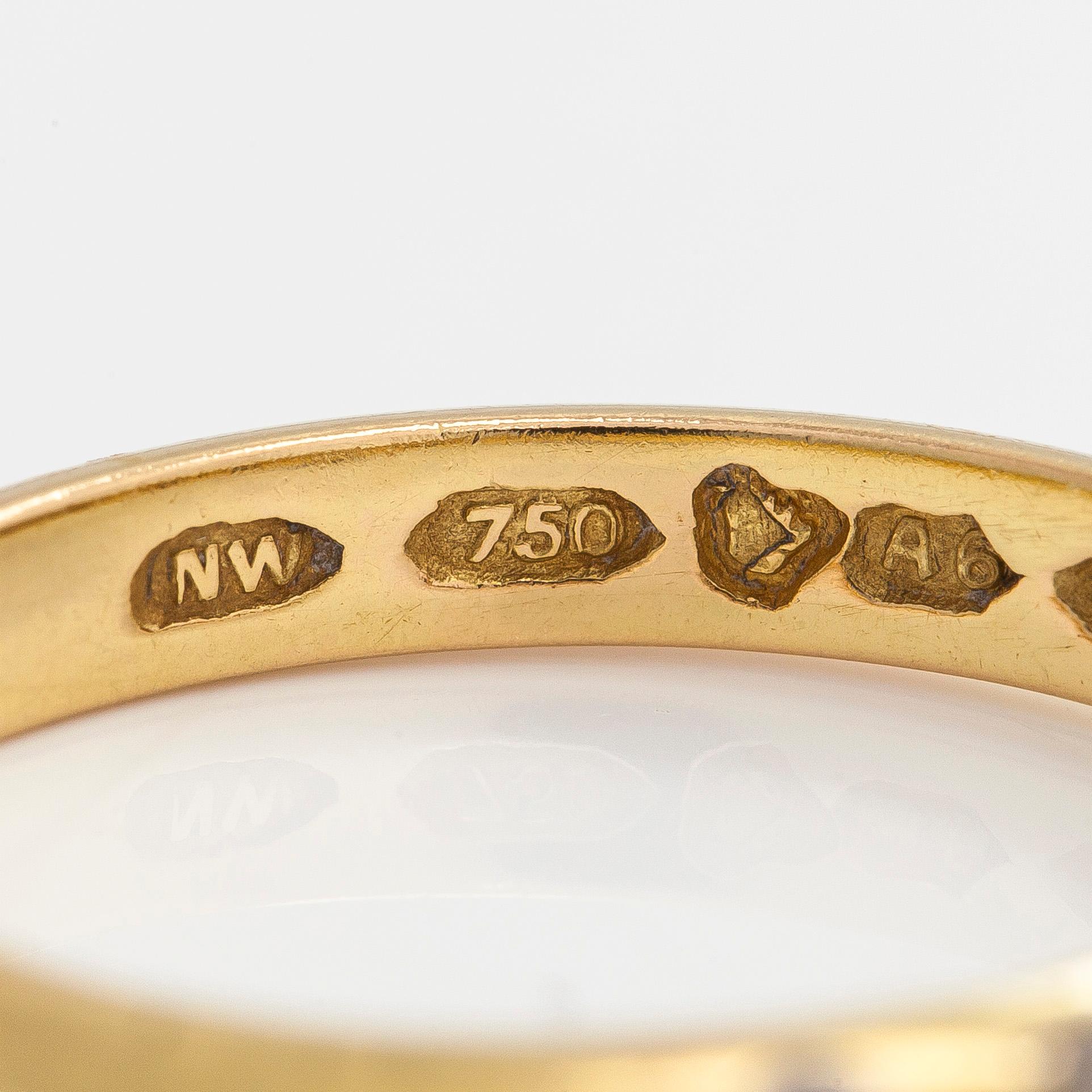 Ring, 18K gold with diamonds total approximately 0.20 ct, Westerback, Helsinki 1930.