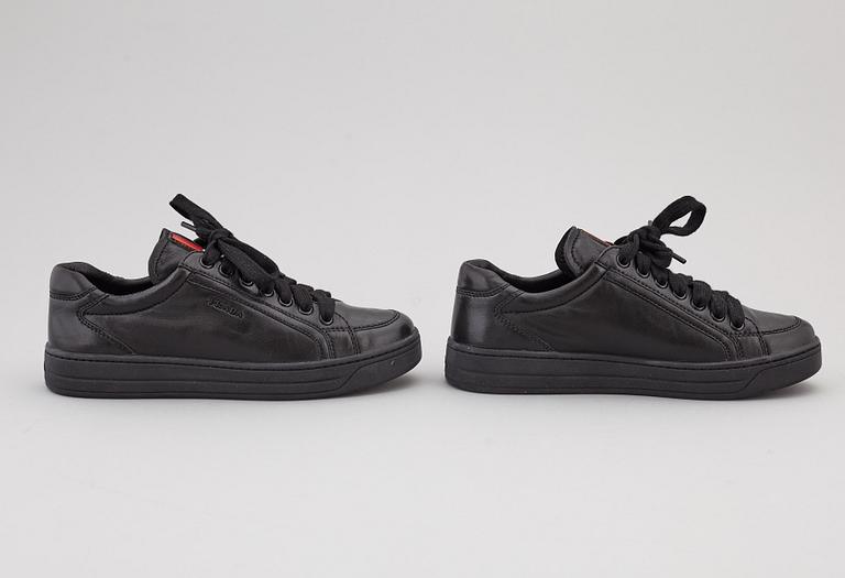 PRADA, sneakers, två par, storlek 35,5.