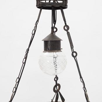 An Art Nouveau ceiling light, early 20th Century.