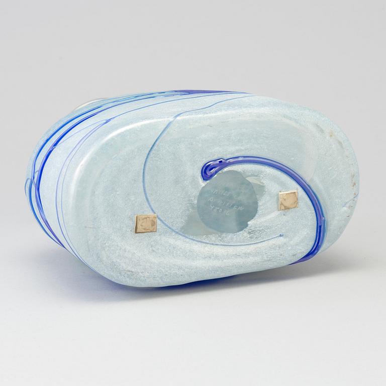 A last quarter of the 20th century glass ' Boom' flask by Bertil Valllien for Kosta Boda.