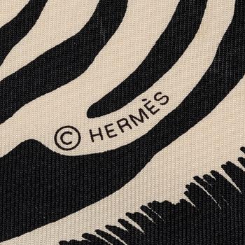 Hermès, a twill silk 'Zebra Pegasus' scarf.