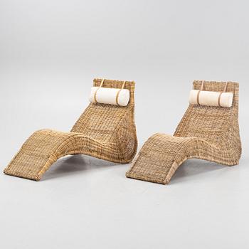 Karl Malmvall, vilfåtöljer, ett par, "Karlskrona", IKEA, sent 1900-tal.