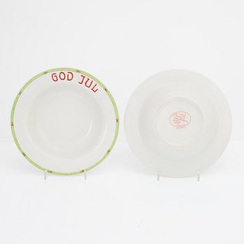 Julservis, 6 delar, porslin, "God Jul", Gustavsberg.