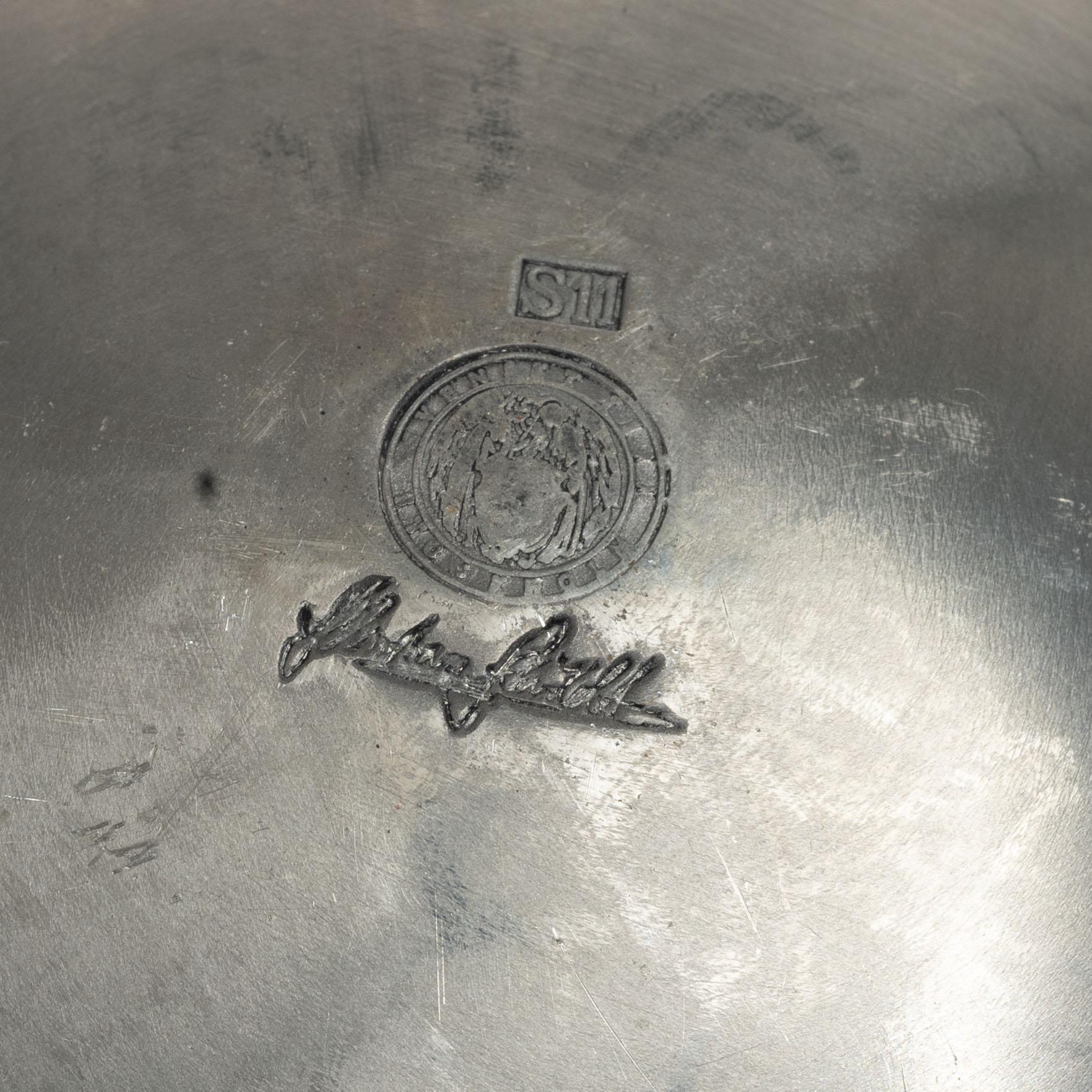 Sebastian Schildt, Two pewter and brass bowls, Svenskt Tenn, Stockholm 2015-2016.
