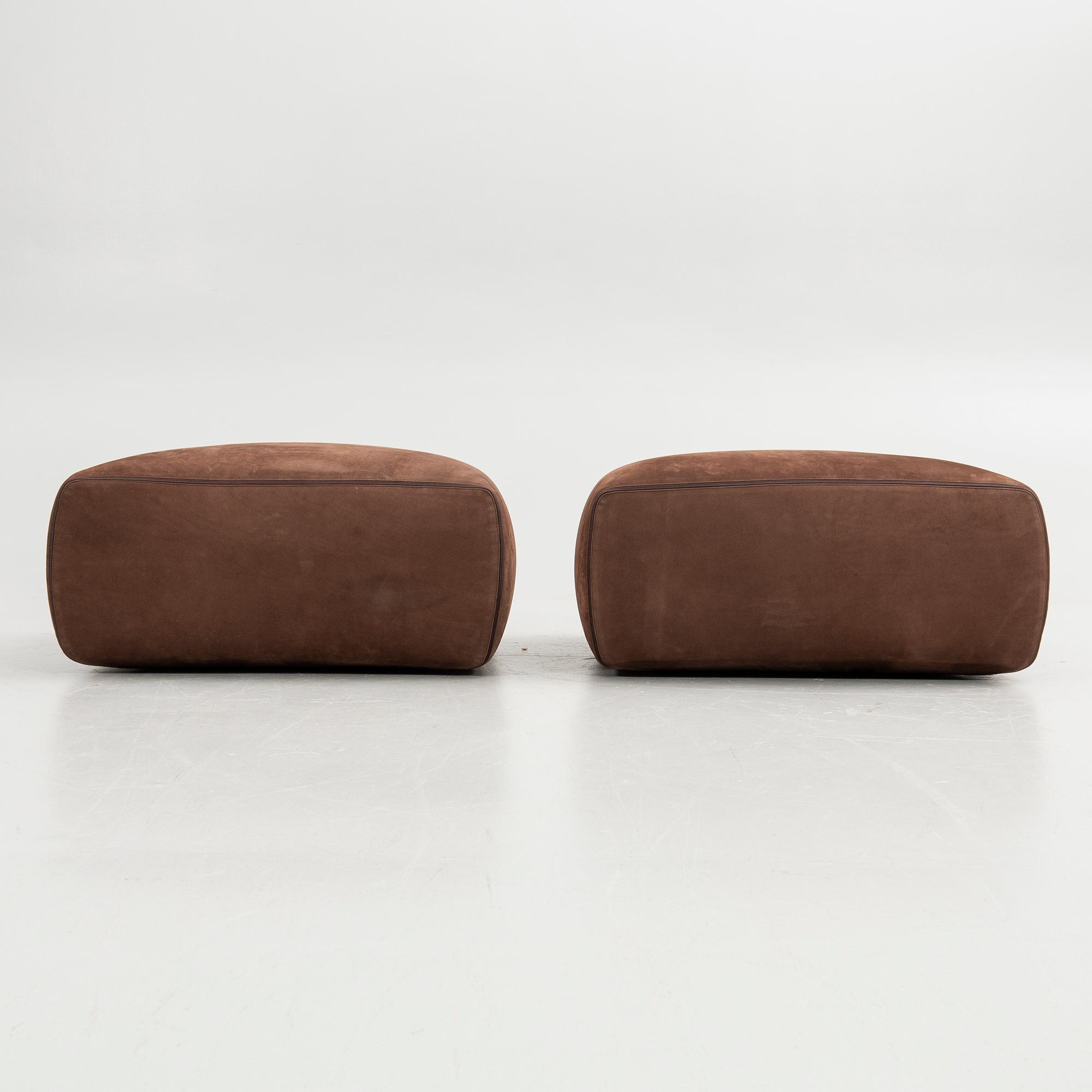 Rodolfo Dordoni, Poufs, a pair, "Botero", Minotti, Italy.