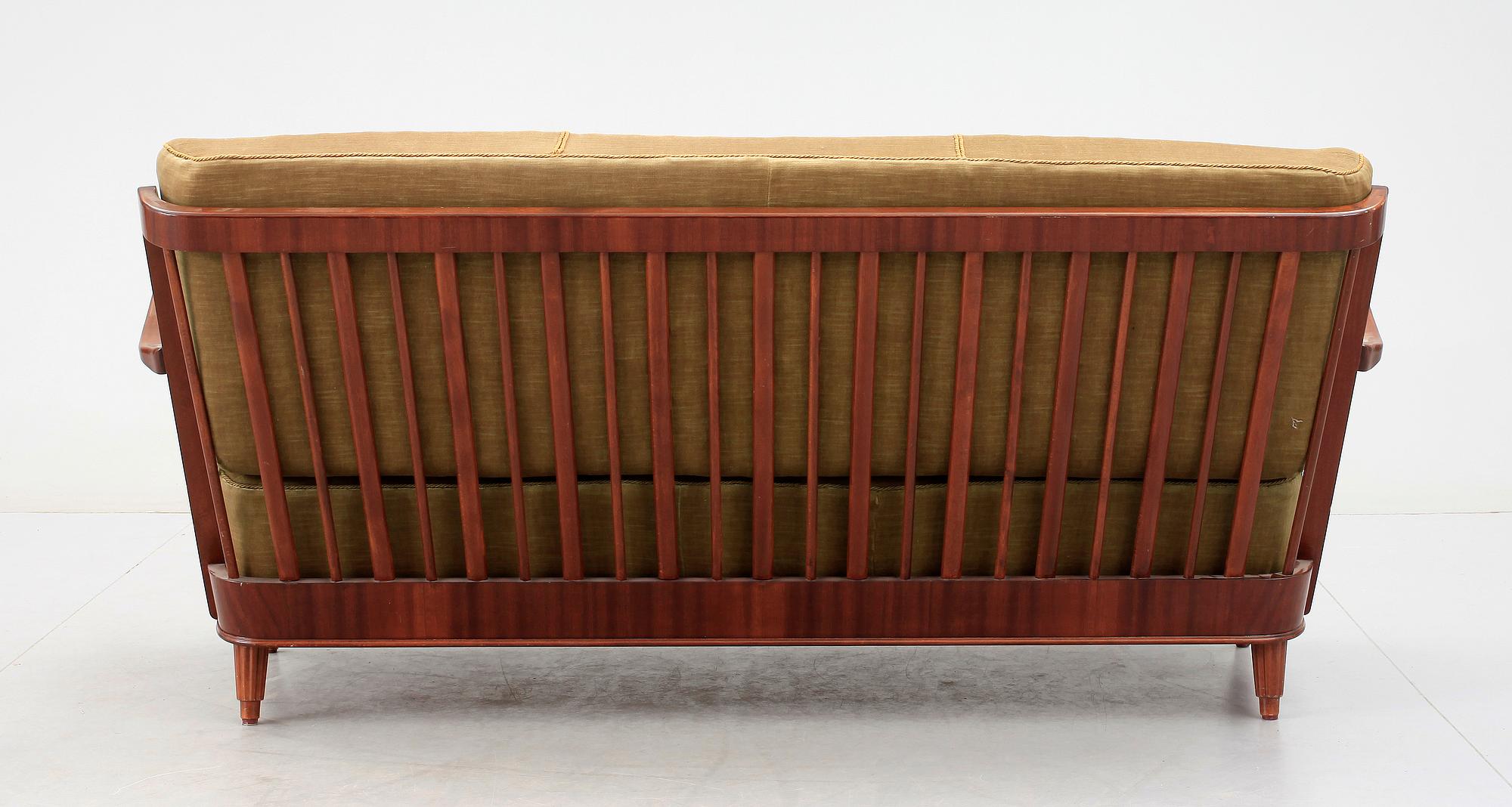 SOFFGRUPP, 3 delar, Förenade Möbler Linköping, 1940-tal.