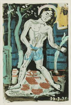 Yannis Tsarouchis, "Bather dancing the zeimbekika".