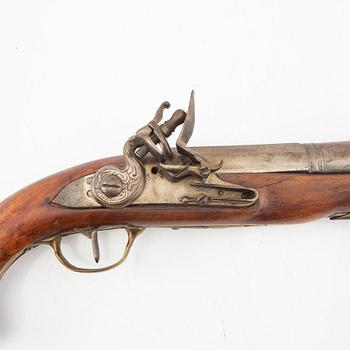 Pistoltrombon med flintlås, 1700- / 1800-talsmodell, senare tillverkning.