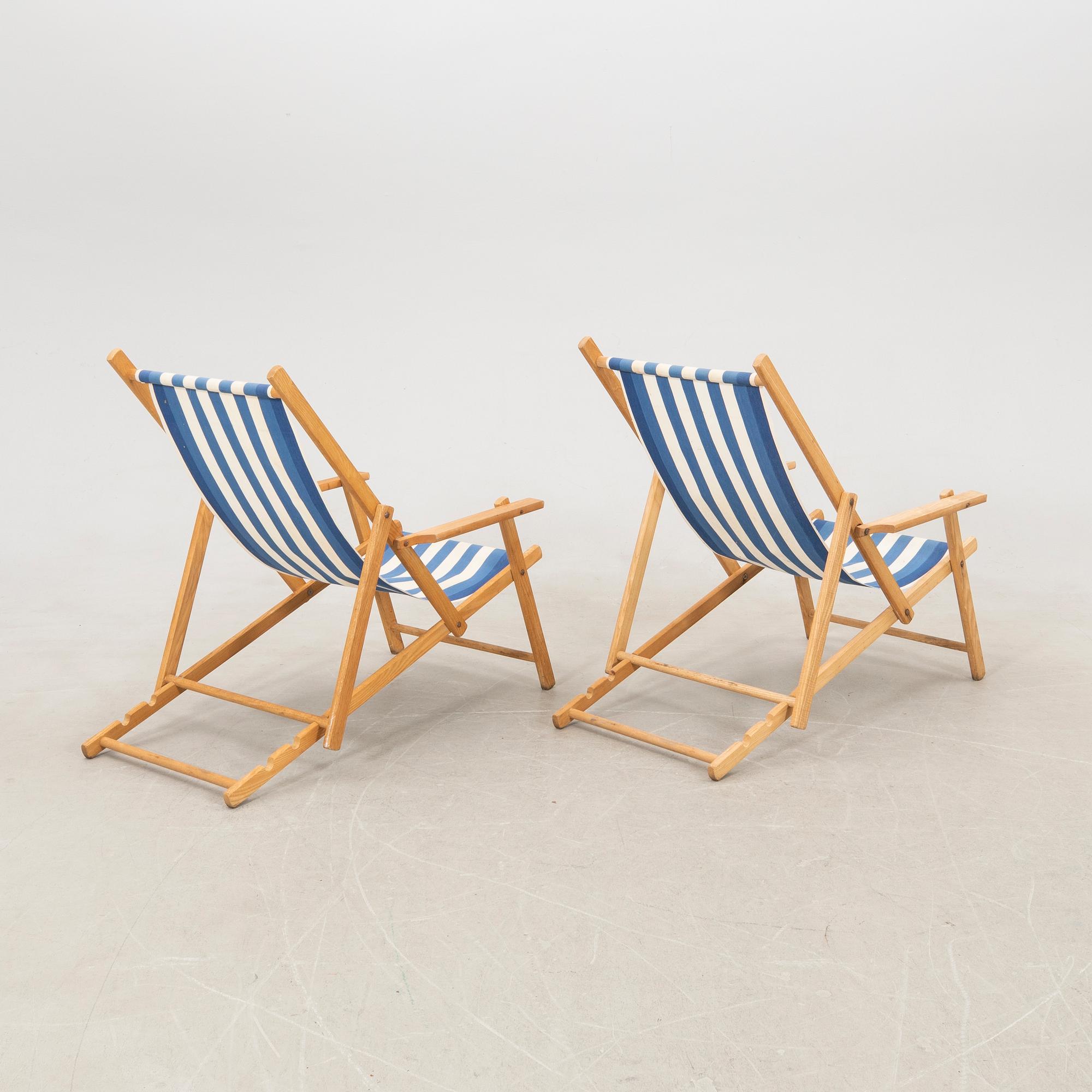 Sun loungers a pair.