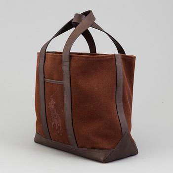 A totebag by Ralph Lauren.