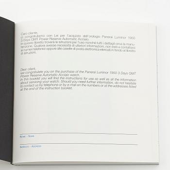 Panerai, Luminor, 1950, 3 Days GMT, ca 2016.