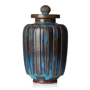 59. Wilhelm Kåge, urna med lock, "Farsta", stengods, Gustavsbergs Studio 1951.
