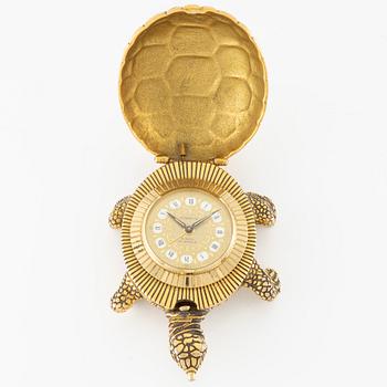 Gübelin, table clock, approx. 12 x 8 x 3 cm.