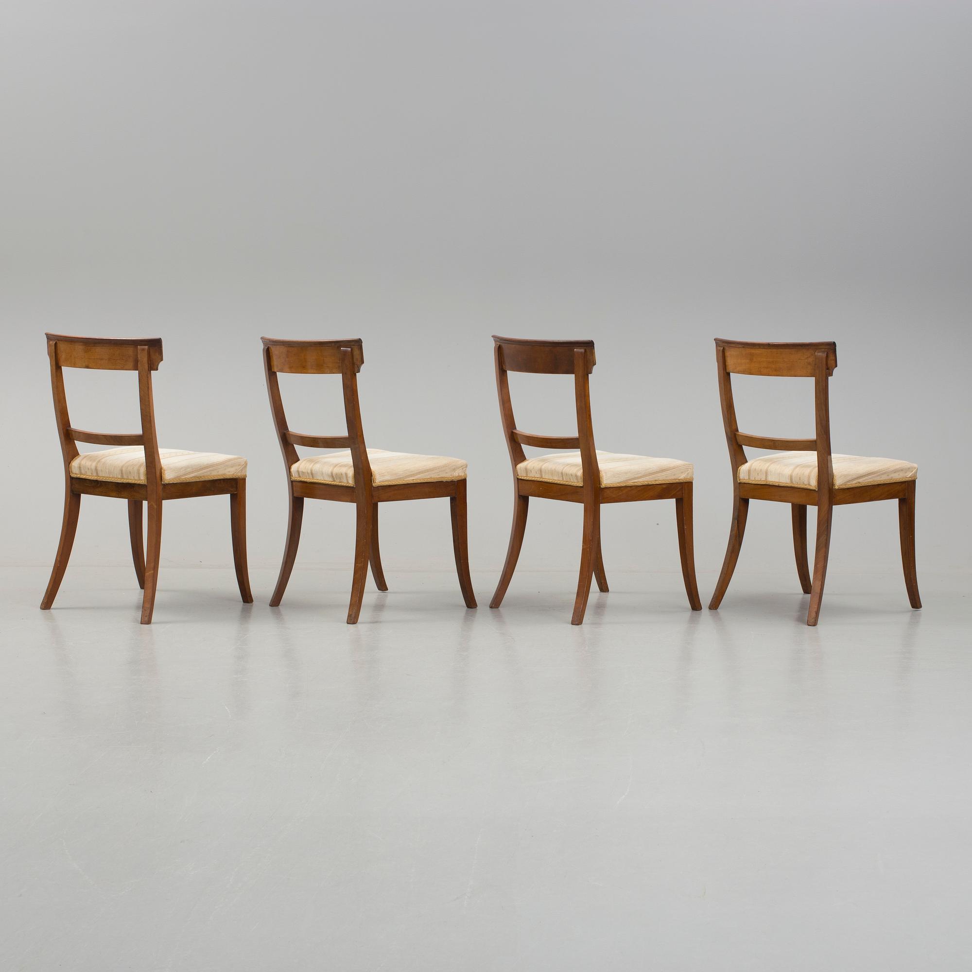 STOLAR, 4 st, empire, 1800-talets första hälft.