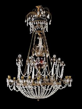 1014. A Russian twelve-light chandelier, circa 1900.