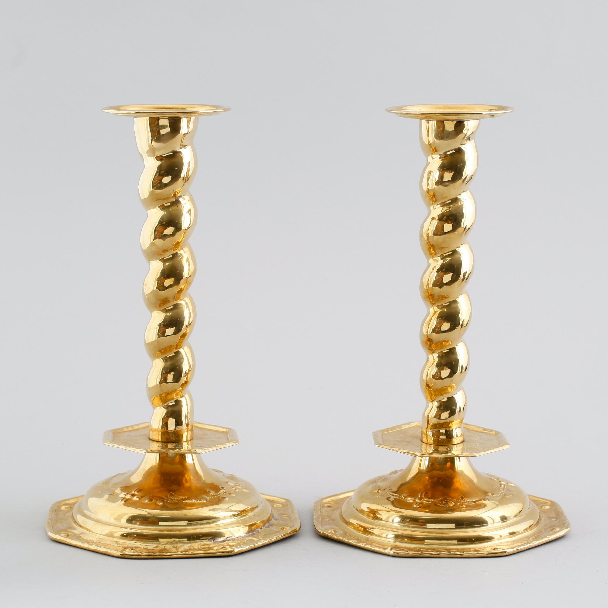 LJUSSTAKAR, 1 par, barockstil, 1900-talets första hälft.