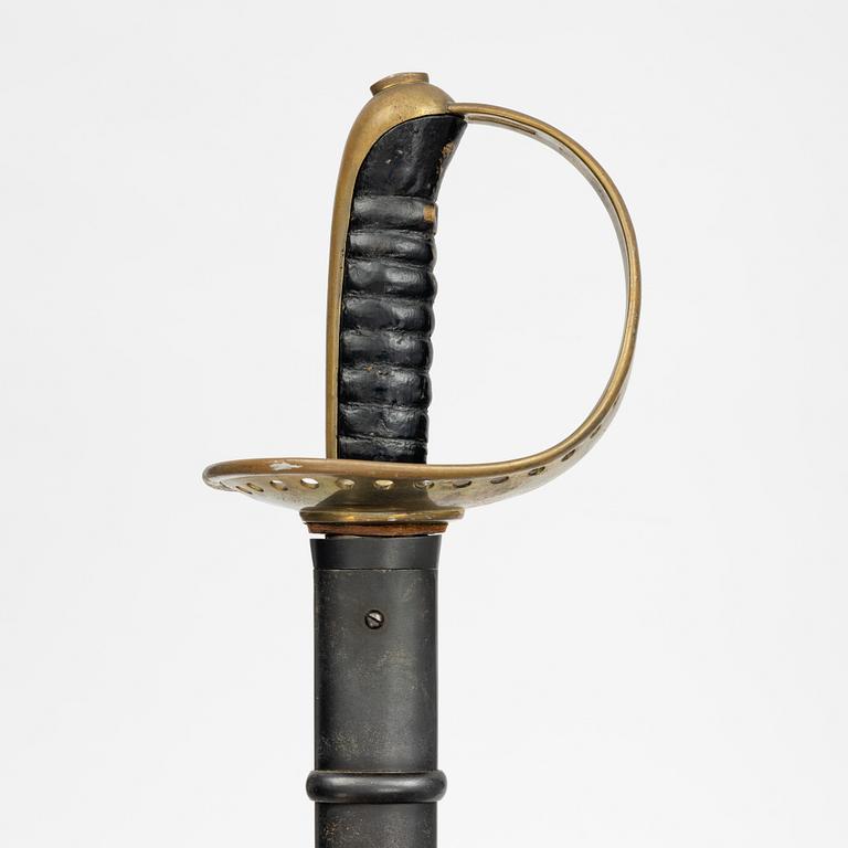 A Swedish cavalry sword, 1893 pattern, with scabbard.