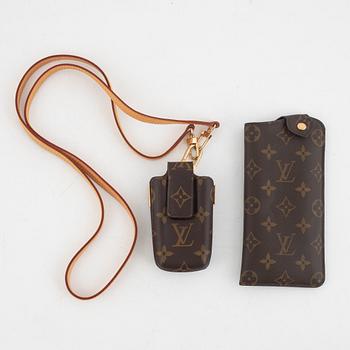 Louis Vuitton, sunglasses case and card/mobile holder, 2006 & 2012.