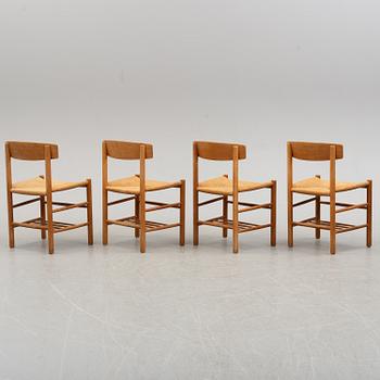 Four second half of the 20th century model 'J-39' chairs by Børge Mogensen, FDB Möbler, Denmark.