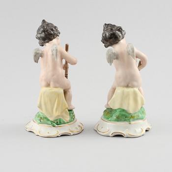 FIGURINER, ett par, porslin, F. Wessel, Tyskland, 1949-1964.