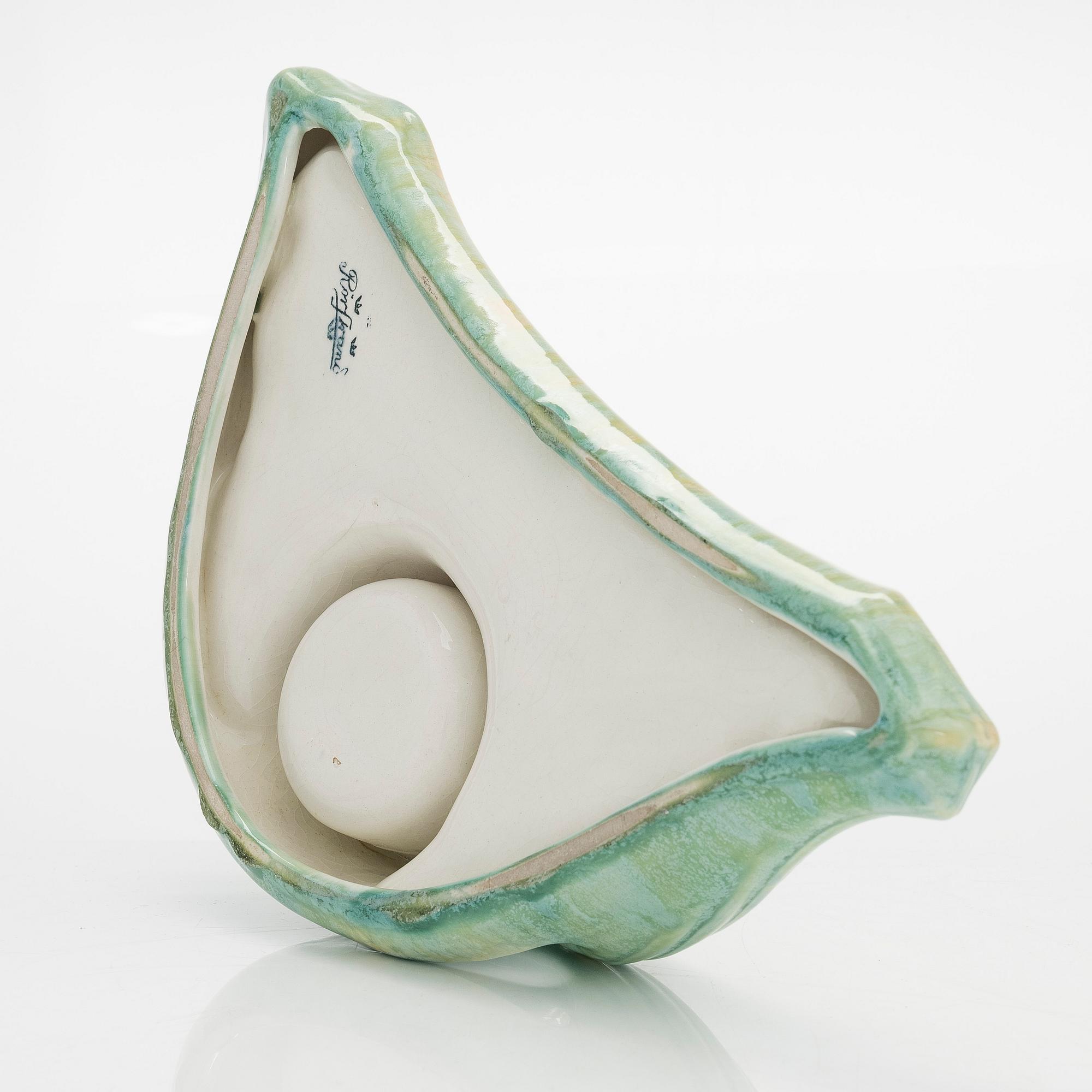 Musteteline, keramiikkaa, Rörstrand, 1900-luvun alku.