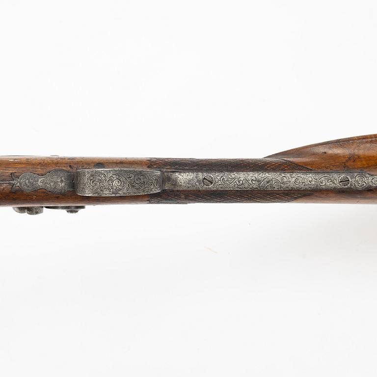 A percussion rifle, mid-19th century, Denmark.