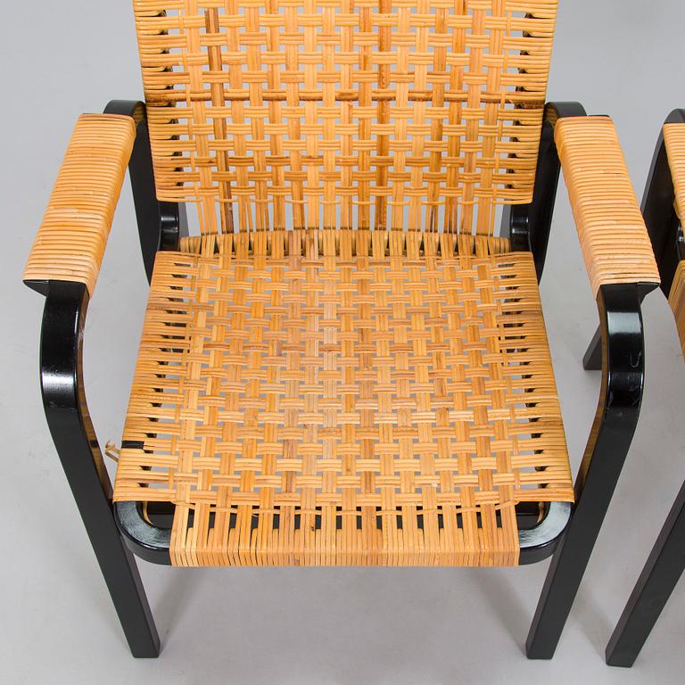 Alvar Aalto, nojatuoleja, 4 kpl, malli 45, Artek 1970-luku.