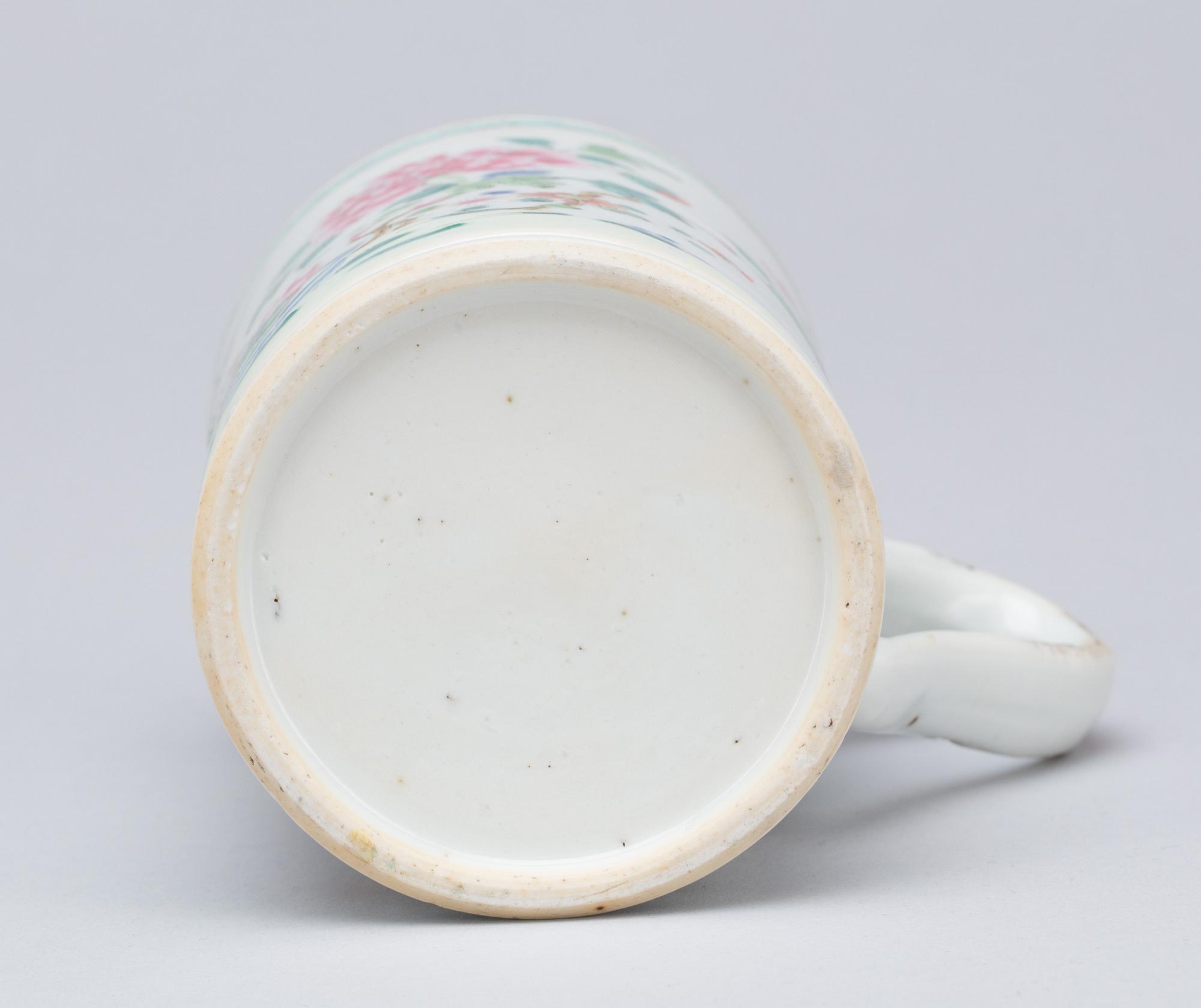 SEJDEL, porslin. Familie rose, 1700-tal.