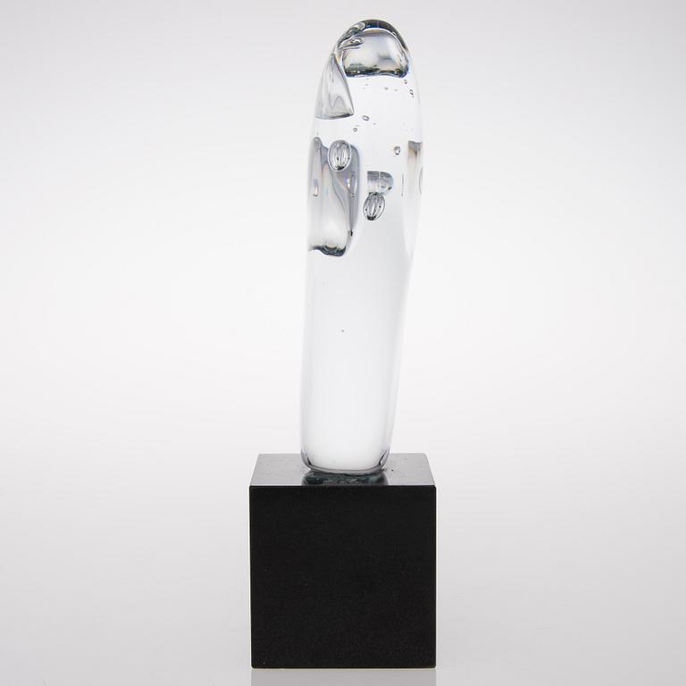 A glass sculpture signed Pauli Partanen 2011.