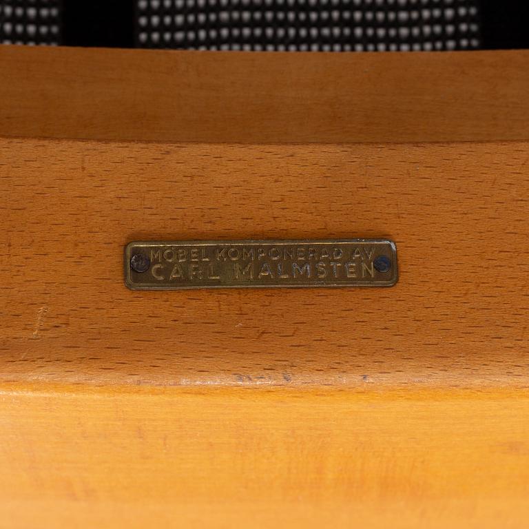 Carl Malmsten, a 'Stora Fjäderbrickan' armchair, second half of the 20th Century.