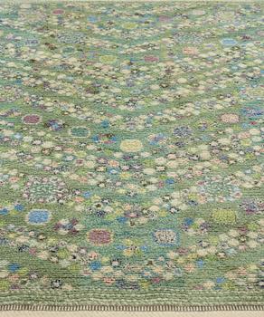 Barbro Nilsson, A CARPET, "Violetta grön", knotted pile, ca 211,5 x 133 cm, signed AB MMF BN.