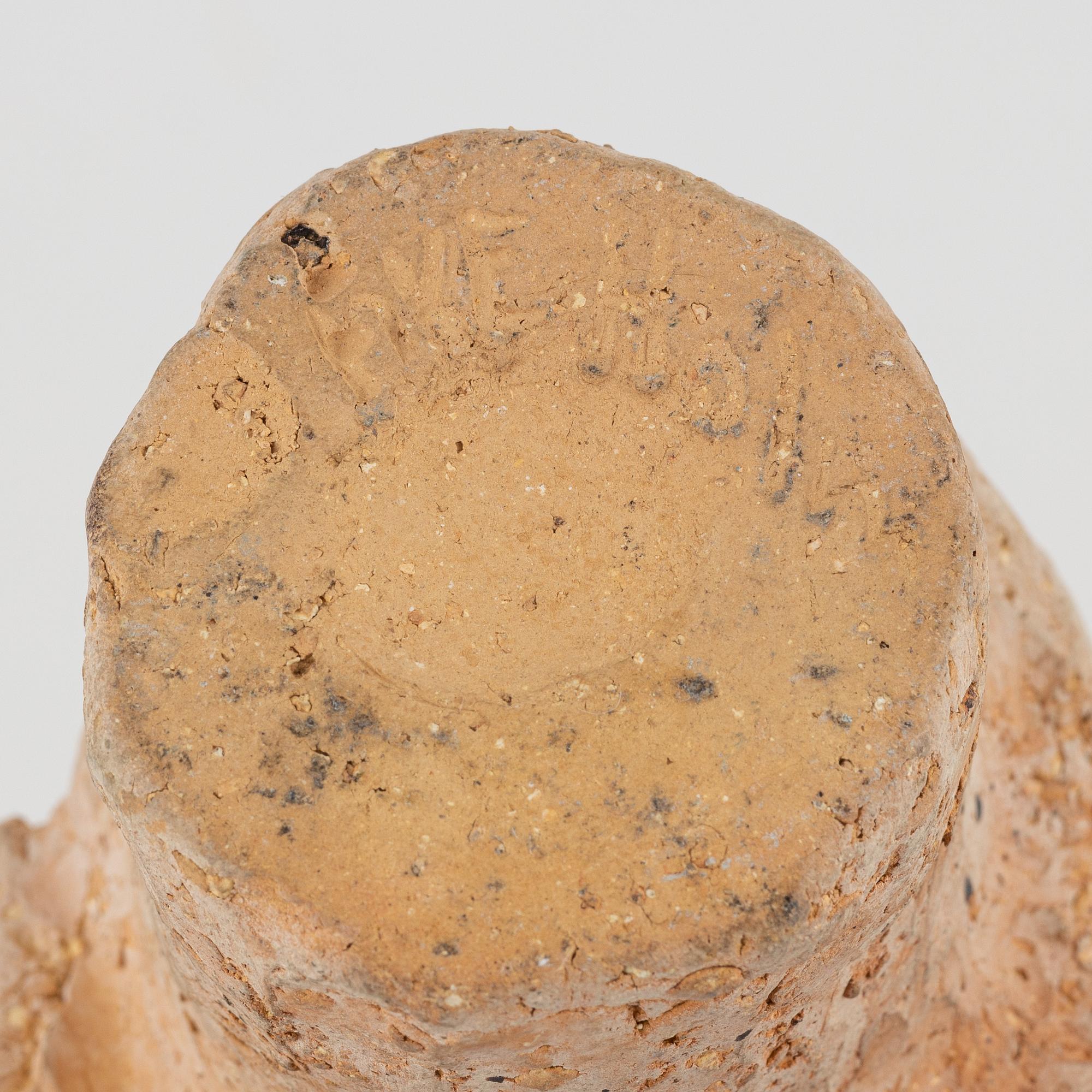 Åke Holm, three earthenware figurines, signed.