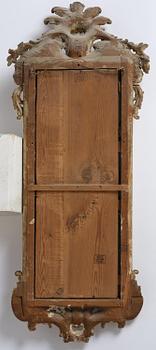 A Swedish rococo giltwood four-branch girandole mirror, Stockholm, later part 18th century.